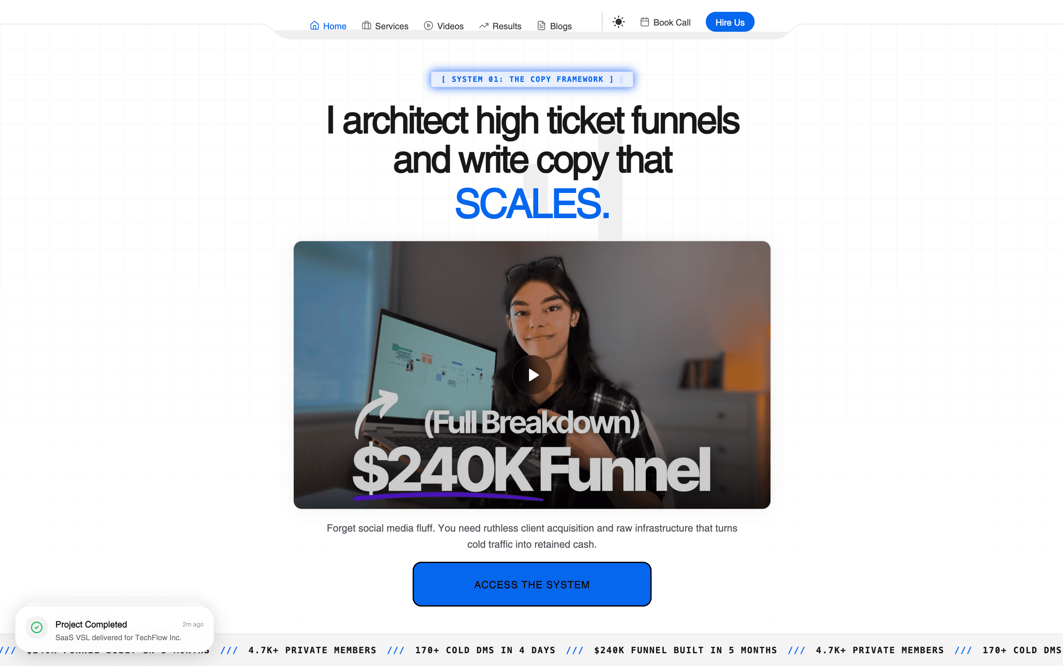 Alicia - Brutalist Agency & VSL Template Preview 1