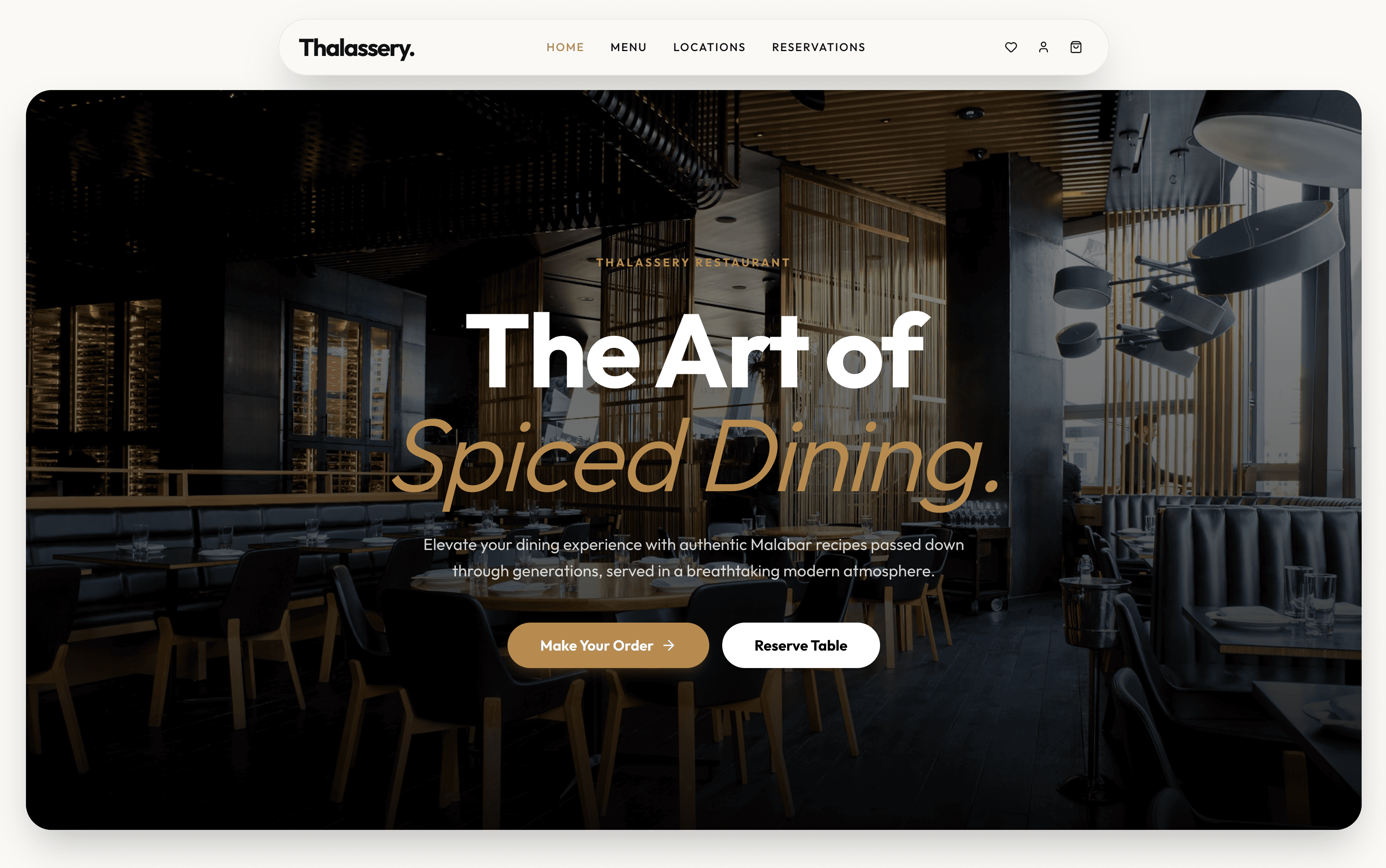 Thalassery Food Ordering Website Preview 1