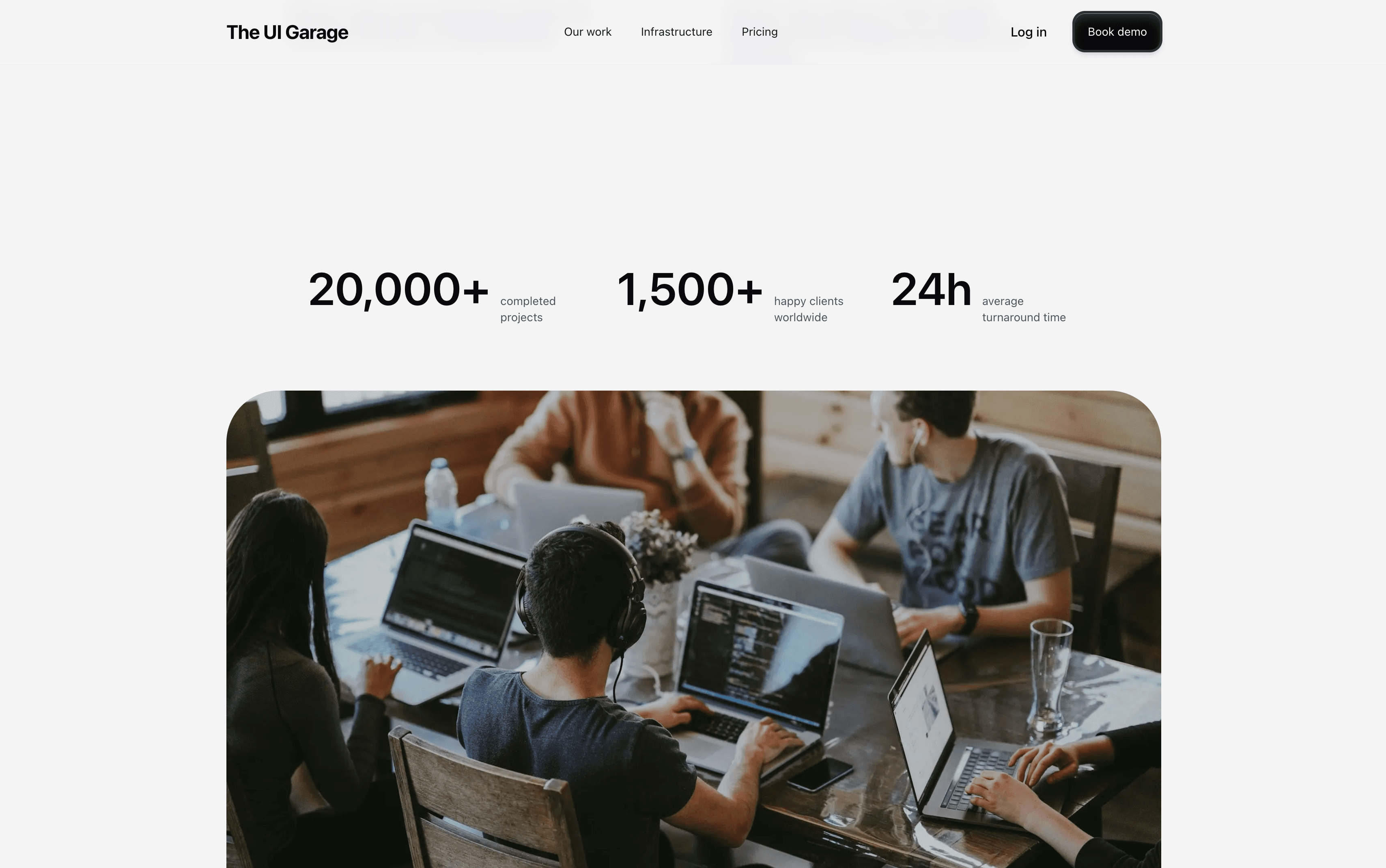 The UI Garage - Premium Agency Landing Page Preview 2