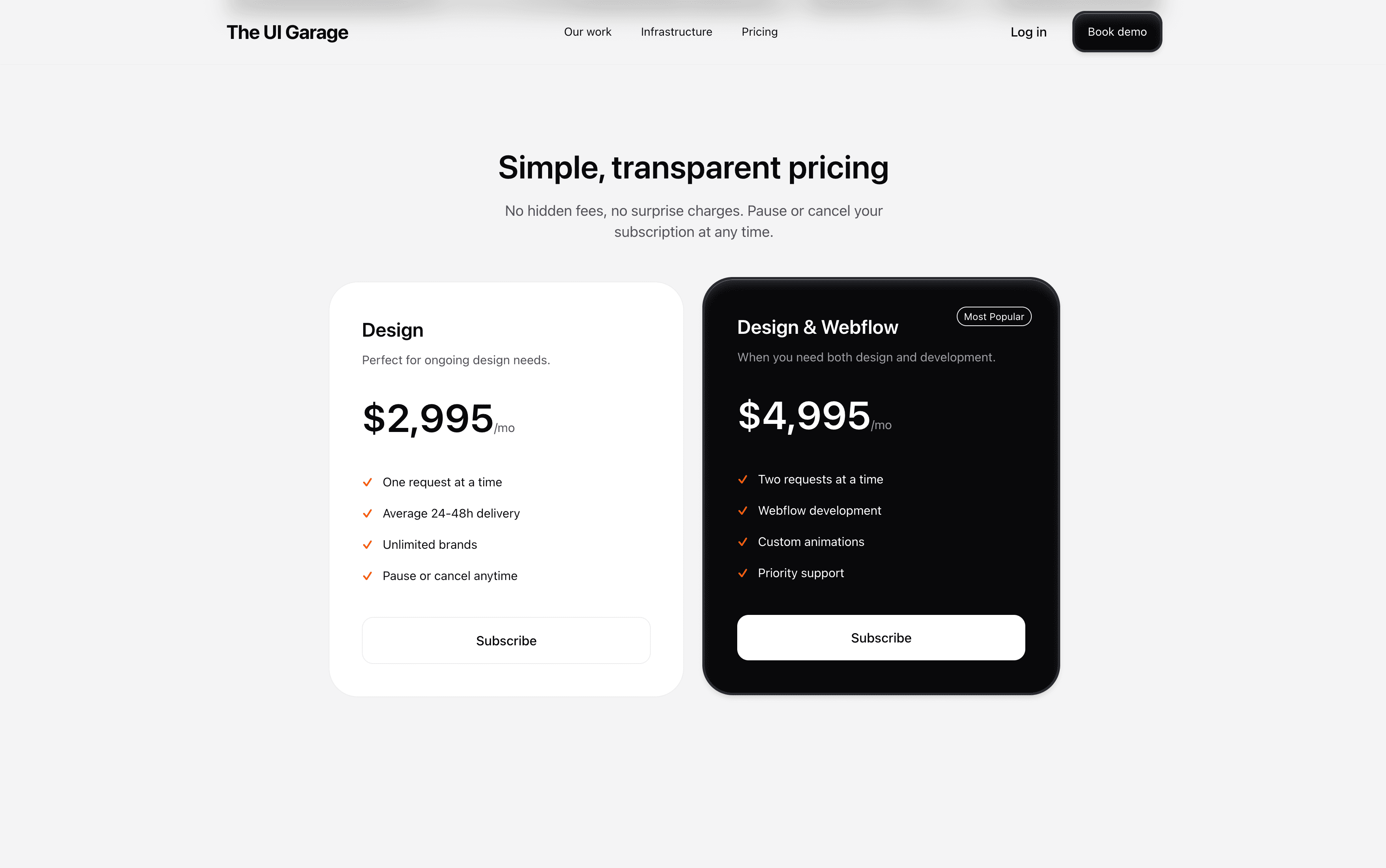 The UI Garage - Premium Agency Landing Page Preview 3